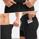 G Gradual Men's Swimsuit Trunks with Zipper Pockets Quick Dry Swimwear Bathing Suit Swim Briefs Board Shorts for Men (Black, M)