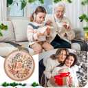 DoubleFill 9 Pcs Beech Wood Embroidery Hoops Sizes from 7 inch to 9 inches Frame Beech Wood Circle Rubber Hoops Ring Hanging Display Cross Stitch Ornament Gift Kits for Craft Sewing Gifts