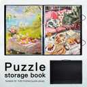 Puzzle Storage Folder Keeper for Enthusiasts, Jigsaw Binder 20"x 28" Iarge Capacity 1000-Pieces Puzzle Organizer Accessory Comes with 12 Puzzles Stickers
