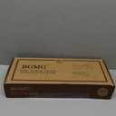 BGMG Wood Floating Shelves 16 inch, Wide Rustic Wooden Wall Shelves for Bathroom Living Room Bedroom Kitchen Farmhouse Set of 2-16x 6.7 x1.25 inch- Black