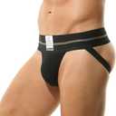 BRODDLE Men's Jockstrap Stretchy Nylon Mesh Pouch Performance Workout Athletic Supporters for Men (XL)