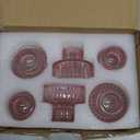 NEOEGOR Taper Votive Candle Holder for Pillar Candles Tealight, Candlestick Holder for Wedding Christmas Tea Party, Boho Ribbed Vintage Crystal Glass Table Centerpiece Decor, Bulk Set of 6 (Pink)