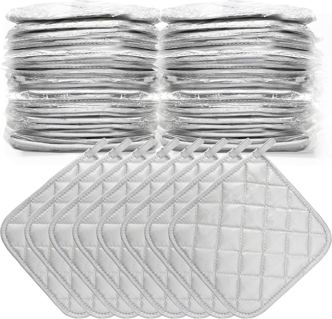 26PCS Pot Holders, Thick Mitts Square Hotpads, Cotton Quilted, Polyester Silver Coated Fabric Up to 450F Heat Resistant, Fall Batting Aid for Heavy-Duty Cooking Pan Oven & Kitchen Clearance