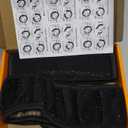 NBTEPEM 8 pcs Bling Car Accessories Set for Women, Steering Wheel Cover, Sparkly Seat Belt Covers, Bling Gear Shift Cover, Universal Fit Most Cars (Black Diamond)