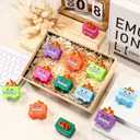 48 Pcs Funny Rubber Dumpster Trash Shape Employee Appreciation Gift Funny Coworker Gift for Office Team Emotional Desk Accessories for Staff Office Nurse Stress Relief (Muticolor)