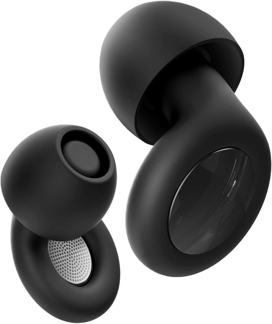 Ear Plugs for Sleeping Noise Cancelling,Comfortable Silicone Earplugs for Sleeping Hearing Protection Ear Plugs for Sleep, Focus, Noise Sensitivity (Black)