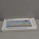 Wireless Keyboard Creamy Membrane with Rainbow Backlight,3-Mode Connectivity (BT/2.4G/USB-C) with LCD Screen & Multifunction Knob,200H Battery, 94 Key PBT Keycaps, Quiet Typing for Office/Home/Gaming