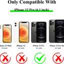 Metal Frameless Phone Case Compatible with iPhone 12 Pro Phone Models Minimalist Bumper Shell (Black Metal)