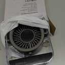 Rechargeable USB Desk Fan, Quiet Table Fan with Turbo Airflow, 100 Speeds, Digital Display, 90 Rotating, Small Battery Desktop Fans for Bedroom Home Office Travel, Black