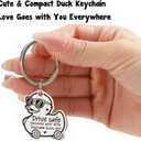 4 x Valentines Keychain for Dad Mom - Drive Safe I Love You, Keyring Key Chain Birthday Valentines Day Funny Gifts
