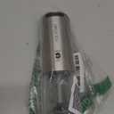 CIRCLE JOY Electric Pepper Grinder Stainless Steel Rechargeable Pepper Mill with Variable Grinding Speed, External Adjustable Coarseness, 95ml Container and White LED Light, Silver