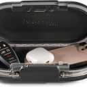 Master Lock Portable Small Lock Box, Set Your Own Combination Lock Portable Safe, Personal Travel Safe, 5900D, Gunmetal Grey (9-17/32 in. Wide, Black)