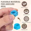 16 Slots Insulin Vial Protector Case and 1-3ml Peptide Vial Caps Storage Combo Pack, Insulin Vial Organizer Bag for Diabetics Standard 3ml 2ml 1ml Vials, Includes Vial Caps (8 Colors, 16 Pcs)