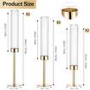 Gold Hurricane Candle Holders, Set of 6 for Glass Windproof Candlestick Holders,Tall Taper Candle Sticks Holder Decor for Home Decor, Wedding, Dinning, Party Decorative, Anniversary,Valentine (6 Pcs)
