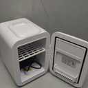 CROWNFUL Mini Fridge, 4 Liter/6 Can Portable Cooler and Warmer Personal Refrigerator for Skin Care, Cosmetics, Beverage, Food,Great for Bedroom, Office, Car, Dorm, ETL Listed (White)