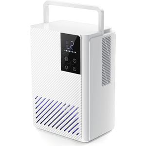 Electactic Dehumidifier, Quiet Efficient Humidity for Home Bedroom Bathroom 800 Sq. Ft, 67OZ Dehumidifier with Touch Control, Multiple Modes, Timer, Auto Shut-Off & RGB 7 Colors Night Light, White