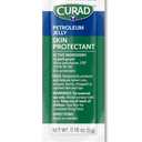 CURAD Petroleum Jelly Skin Protectant, Healing Ointment for Dry Cracked Skin, 144 Count Packets