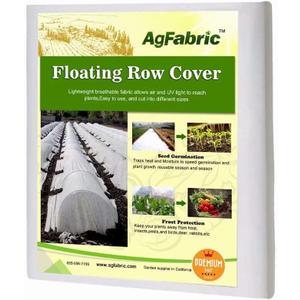 Agfabric Plant Covers Freeze Protection Floating Row Covers 10'x25' 0.9oz Plant Covers Freeze Sun Protection,Frost Cloth for Vegetables,White