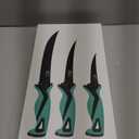 danco Pro Series Fillet Knife Kit | 5" & 7" Fillet Knives and 9" Stout Knife | Full Tang German G4116 Stainless-Steel Blades with Teflon Coating, Nylon Roll Up Sheath, (Seafoam)