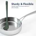 5 Pieces Silicone Spatula Set, Food Grade Rubber Spatula, Upgrade Strong Handle with Ergonomic Grip, Heat Resistant Up to 600F for Nonstick Cookware, Cooking (Neutral)