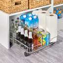 MSR Imports Expandable Rolling Metal Storage Basket-Home and Kitchen Storage Solution,Silver