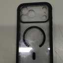 iPhone 17 Pro-Max Case: Clear Magnetic Phone Cases with Screen Protector Compatible with Magsafe Slim Anti Yellowing Rugged Shockproof Protective Transparent Cell Cover (B-Black)