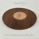 MILLCLOUD Wooden Record Wall Art 12'' Black Walnut Vinyl Wall Decor | Solid Maple Wood, CNC Groove Detail, Laser-Etched Label, for Living Room Bedroom Office, Unique Music Lover Gift, Anniversary