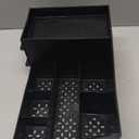 Decorcode Black Vanity Organizer with Drawers – Large Mens Countertop Storage Box for Cologne, Skincare, Makeup, Perfume – Waterproof Dresser Organizer for Bathroom, Bedroom, Desk