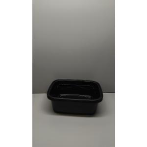 Idotry Rectangle Plastic Black Washing Basin/Tub, Pack of 2 (18 Quart)