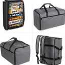 Board Game Storage Bag, Portable Board Game Organizer and Storage with Cover for Office Supplies, Puzzles, Building Blocks, Craft Product, Collapsible Board Games Storage Containers