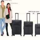 U.S. Traveler Anzio Softside Expandable Spinner Luggage, Dark Grey, Checked-Medium 26-Inch