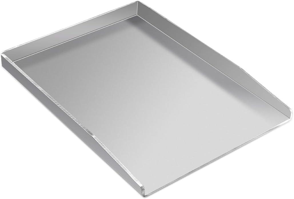 Havy-Duty Stainless Steel Griddle Pan for Outdoor Grill Stove Cooking 15.75 X 11.8 inch