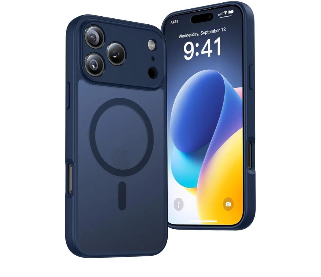 Magnetic for iPhone 17 Pro Max Case, Full Camera Protection, Compatible with MagSafe, Military-Grade Shockproof, Anti-Slip, Matte Slim Cover for i Phone 17 Pro Max Phone Case 6.9", Blue