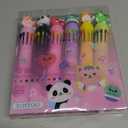 Multicolor Ballpoint Pen 0.7 mm, 10-in-1 Colored Pens Fine Point Retractable Cute Cartoon Animal Ballpoint Pens for Back to School Office Supplies Students Kids Gifts, 6 Pack