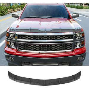 Powoq Hood Protector Compatible with 2014 2015 Chevy Silverado 1500 Hood Shield Deflector TPE Replacement for 2014 2015 Chevy Silverado 1500 Accessories