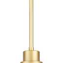 Emak 8 Inch Clear Glass Pendant Lights Kitchen Island, Modern Gold Pendant Light Fixtures for Kitchen, Bathroom, Bedroom, Dining Room, PL122-GD-CG