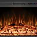 30" Width Electric Fireplace Inserts with Adjustable Flame Colors, Fireplace Heater with Touch Screen & Remote Control, Recessed in Wall, 750/1500W, Timer