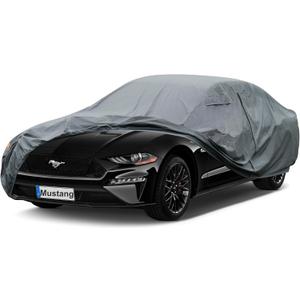 GUNHYI Premium Car Cover Custom Fit Ford Mustang, 16 Layers Heavy Duty Car Cover Waterproof All Weather with Zipper Door for Sun Rain Snow Dust Uv Protection