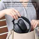 TOZO Hybrid Active Noise Cancelling Headphones, Wireless Over Ear Bluetooth Headset, 60H Playtime, Hi-Res Audio Custom EQ via App Deep Bass Comfort Fit Ear Cups, for Home Office Travel