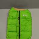 Green Dog Winter Jacket, Waterproof Windproof Vest with Polar Fleece, Smooth Zipper Closure for Small to Large Dogs, Larg