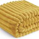Bedsure Yellow Throw Blanket for Couch - GentleSoft Cozy Soft Fleece Blankets for Women, Cute Small Throws for Girls, Honey, 50x60 Inches (Throw (50" x 60"))