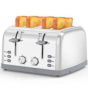 Toaster 4 Slice Retro Stainless Steel,Best Prime 4 Slice Toaster Wide Solt with 7 Shade Settings, Perfect for Waffles, Bagels and More Lainsten T-527 Toaster 4 Slice Retro Stainless Steel,Best Prime 4 Slice Toaster Wide Solt with 7 Shade Settings, Perfect for Waffles, Bagels and More Lainsten T-527