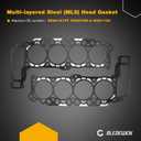 HS26157PT Head Gasket Kit with Bolts Set Timing Cover Gasket, Compatible with 2000-2003 Dodge Dakota Durango Ram 1500, 99-03 Grand Cherokee 4.7L V8 Engine, Replace# CS26157 ES71129