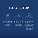 TEMPUR-Adapt 3" Memory Foam Mattress Topper, Twin, White