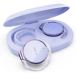 On Ear Headphones Bluetooth 5.4, Noise Cancelling Open Ear Headphones Wireless, Water-Drop Shaped Clip On Sport Headset Bluetooth with 4 Microphone, Comfort Fit Earphones with Long Battery Life (Light-Lavender)