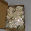 Boao 24 Pieces Christmas Artificial Glitter Poinsettia Flowers Xmas Flowers Wedding Christmas Tree New Year Ornaments(Gold)