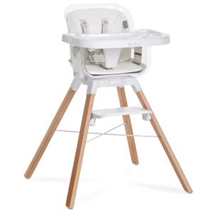 Evolur 360 Bloom Highchair, Rotating, Convertible Baby Feeding Chair with Adjustable Height, Removable Tray, Easy to Clean, Stylish & Space-Saving for Newborns & Toddlers - Panna Cotta