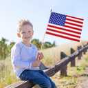 Shimeyao 70 Pack USA Stick Flags 12 x 18 Inch Small Flag, 250th Anniversary Flags with Wooden Pole Spear Tip for Yard Garden Lawn Memorial Day 4th of July Independence Day Decoration