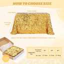 B-COOL Gold Sequin Tablecloth 50x102 Inch - Sparkly Rectangle Table Cloth Shimmer Table Cover for Birthday Party Wedding Banquet Reception