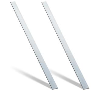 Yaocom 2 Pcs 304 Stainless Steel Flat Bar 36" Length, 1-1/2" Width, 1/8" Thickness 2B Finishing Trim Strips Sheet for DIY Craft Making